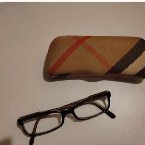 Burberry Brown and Tan Glasses with Case